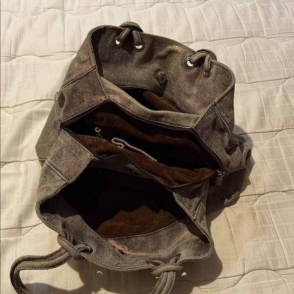 Copper metallic suede bag - Picture 9 of 14